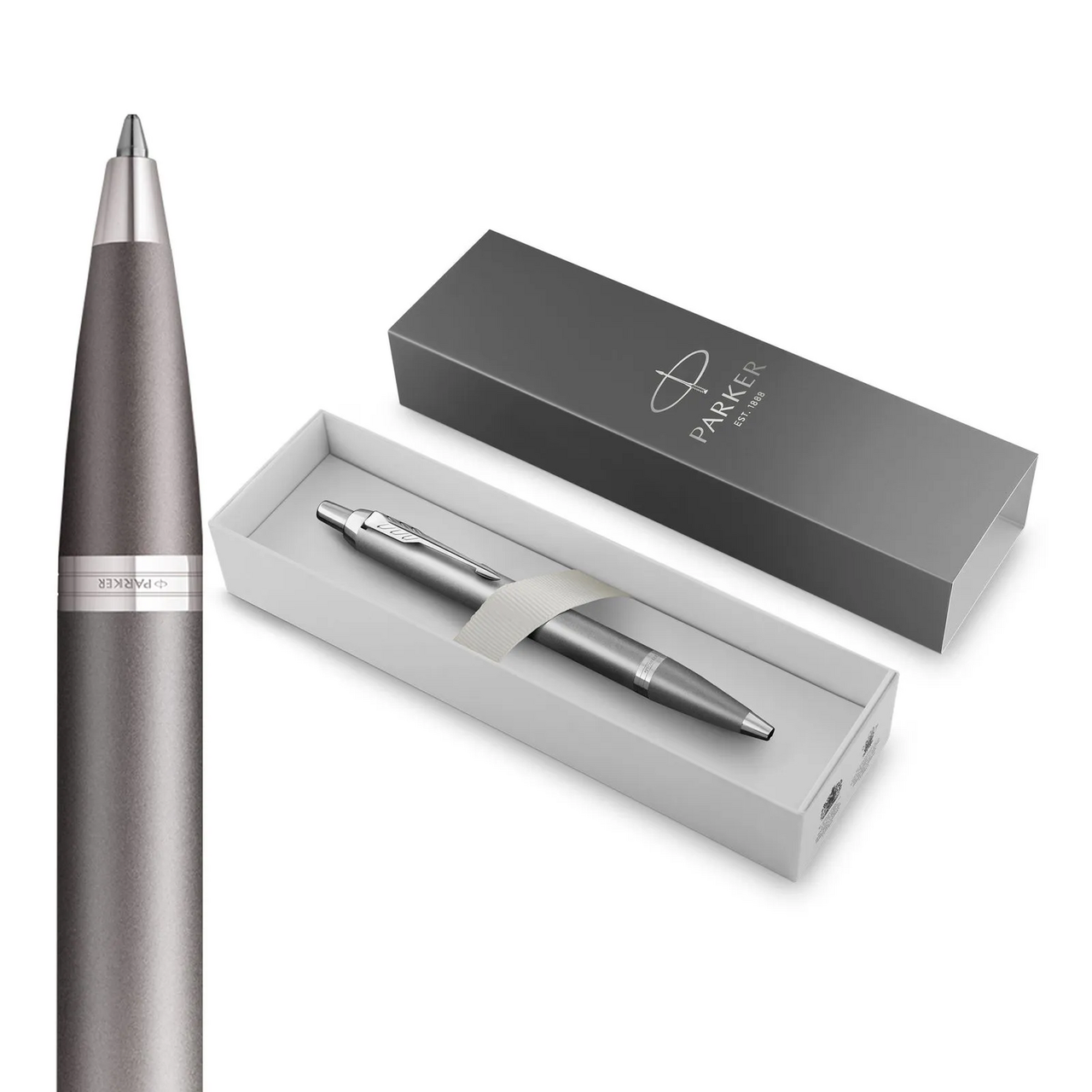 Bolígrafo Parker IM Writing Rituals Gris Med Tinta Azul