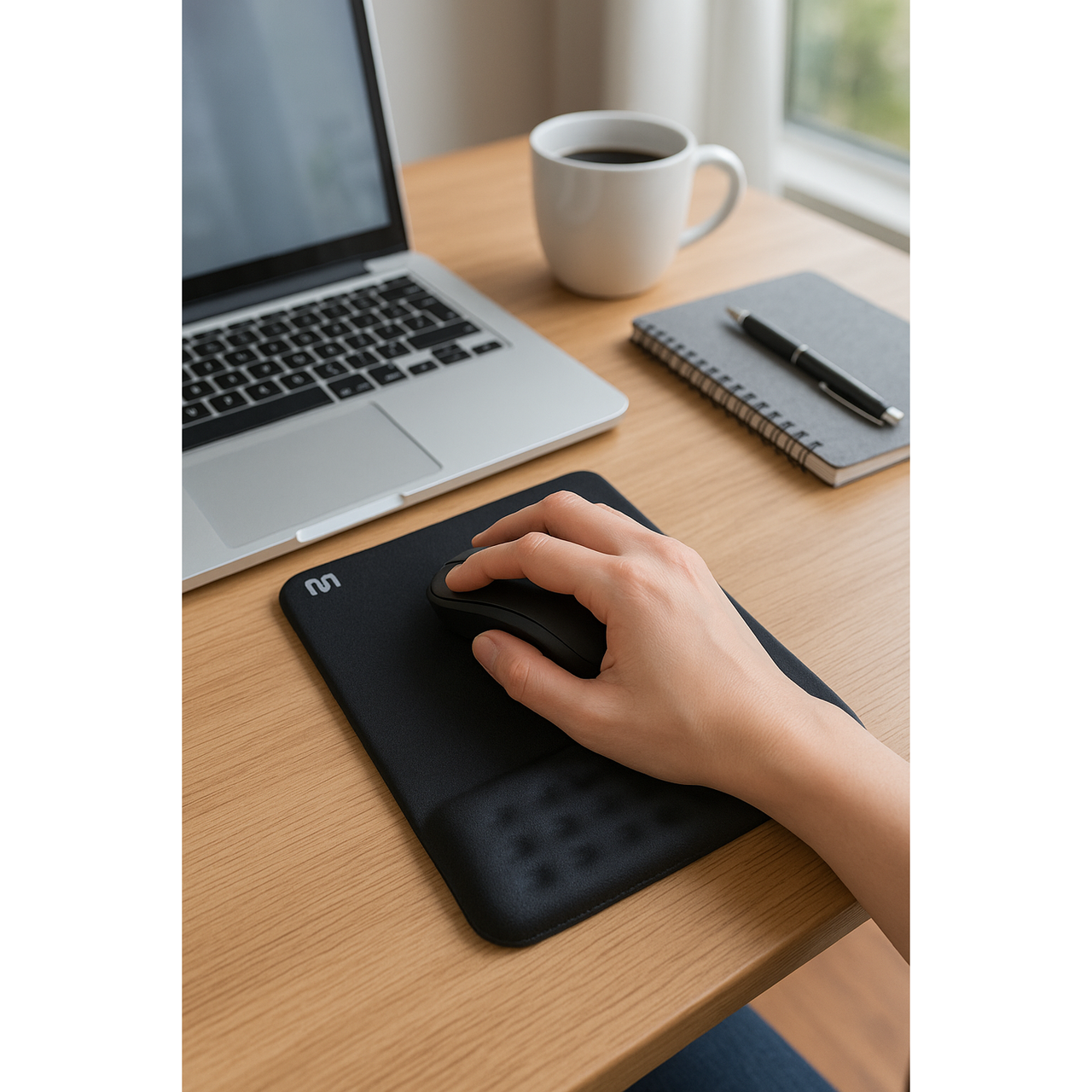 Mouse Pad Con Apoya Muñecas Gel Multilaser AC365