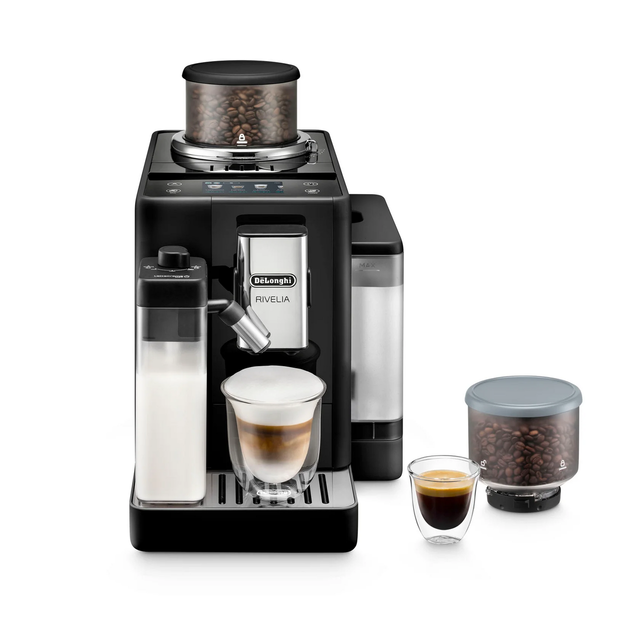 Cafetera Superautomatica DeLonghi Rivelia Latte Negra
