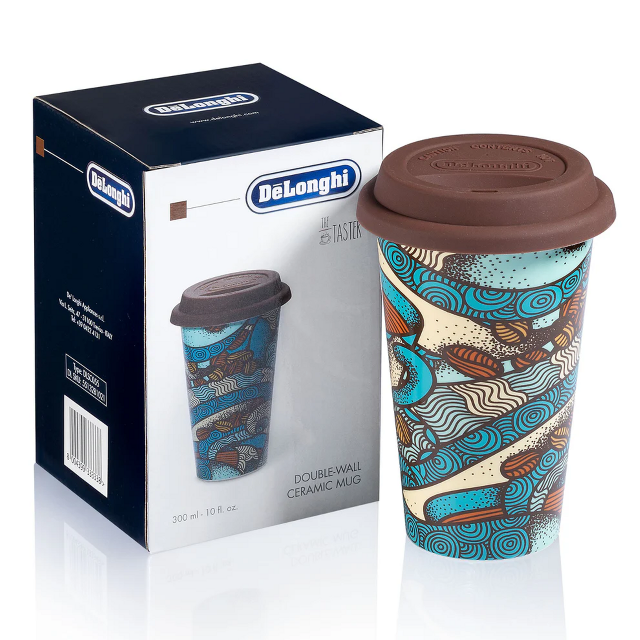 Mug Taza Ceramica Doble Pared DeLonghi Granos 300 ml