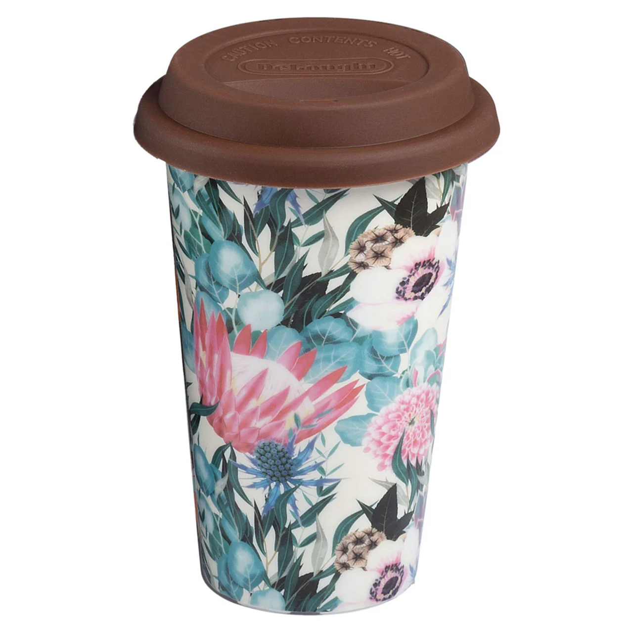Mug Taza Ceramica Doble Pared DeLonghi Flores 300 ml