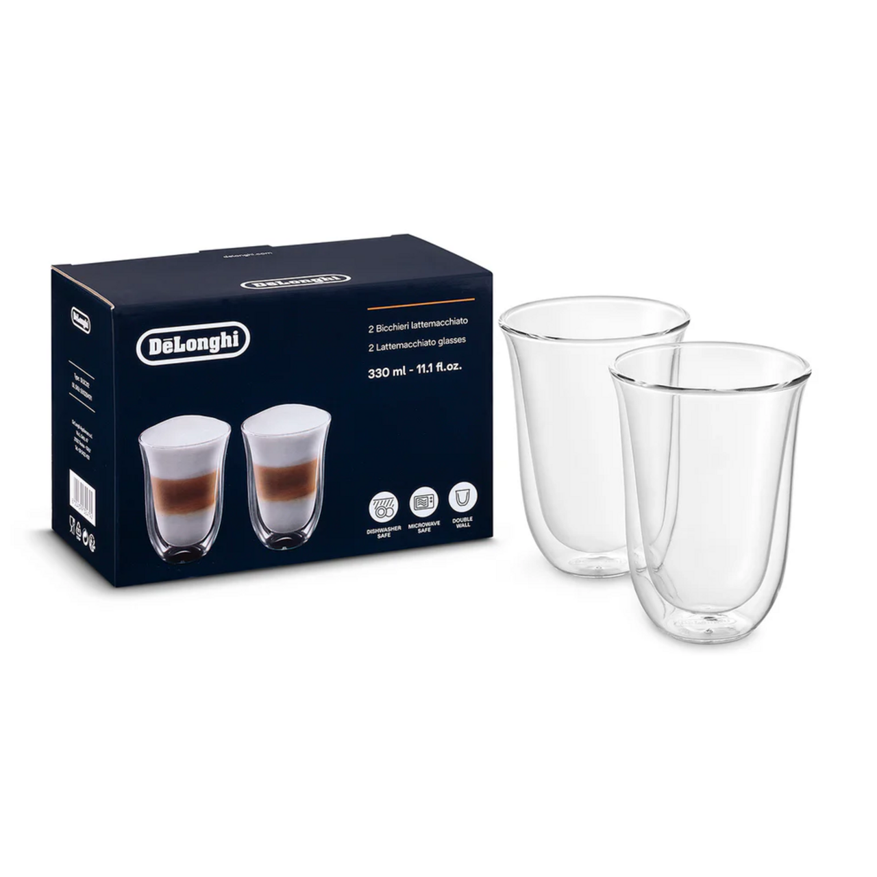 Set Vasos Café Lattemacciato DeLonghi 2 Unidades 330 Ml