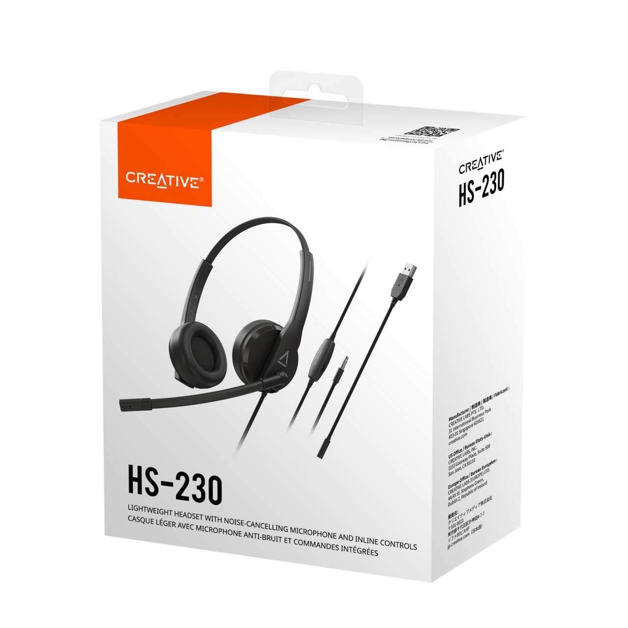 Audifono Headset Creative HS-230 Negro USB y 3.5