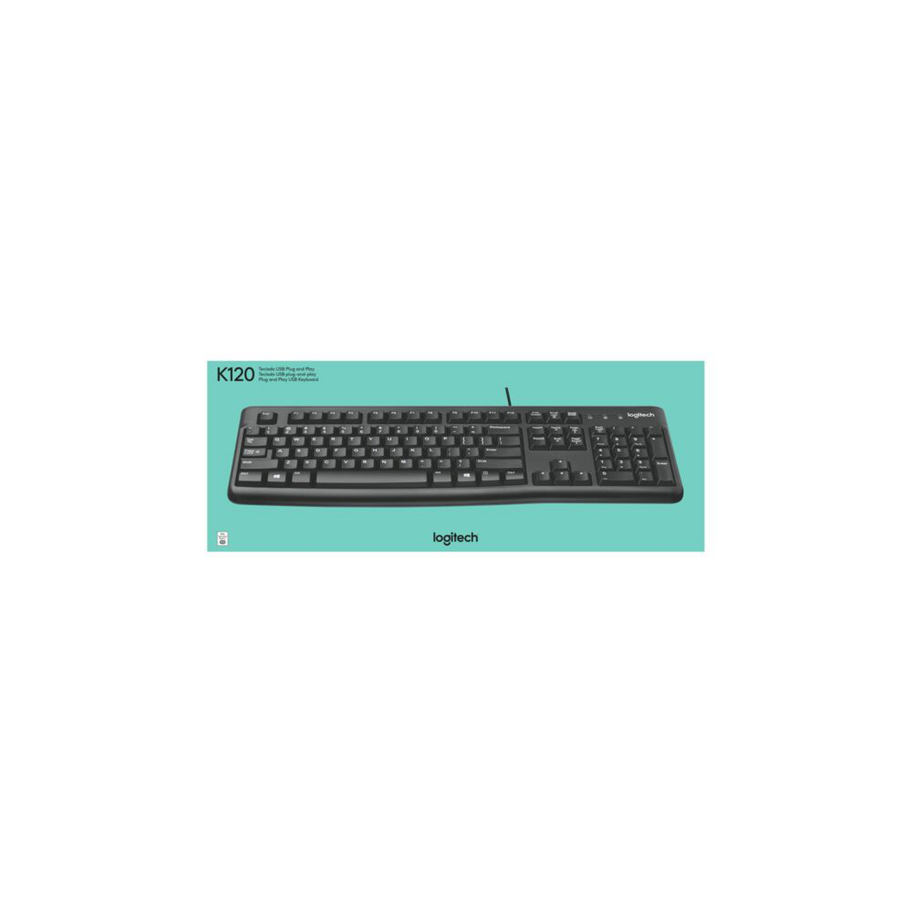 Teclado Logitech USB Estandar para Computadora K120