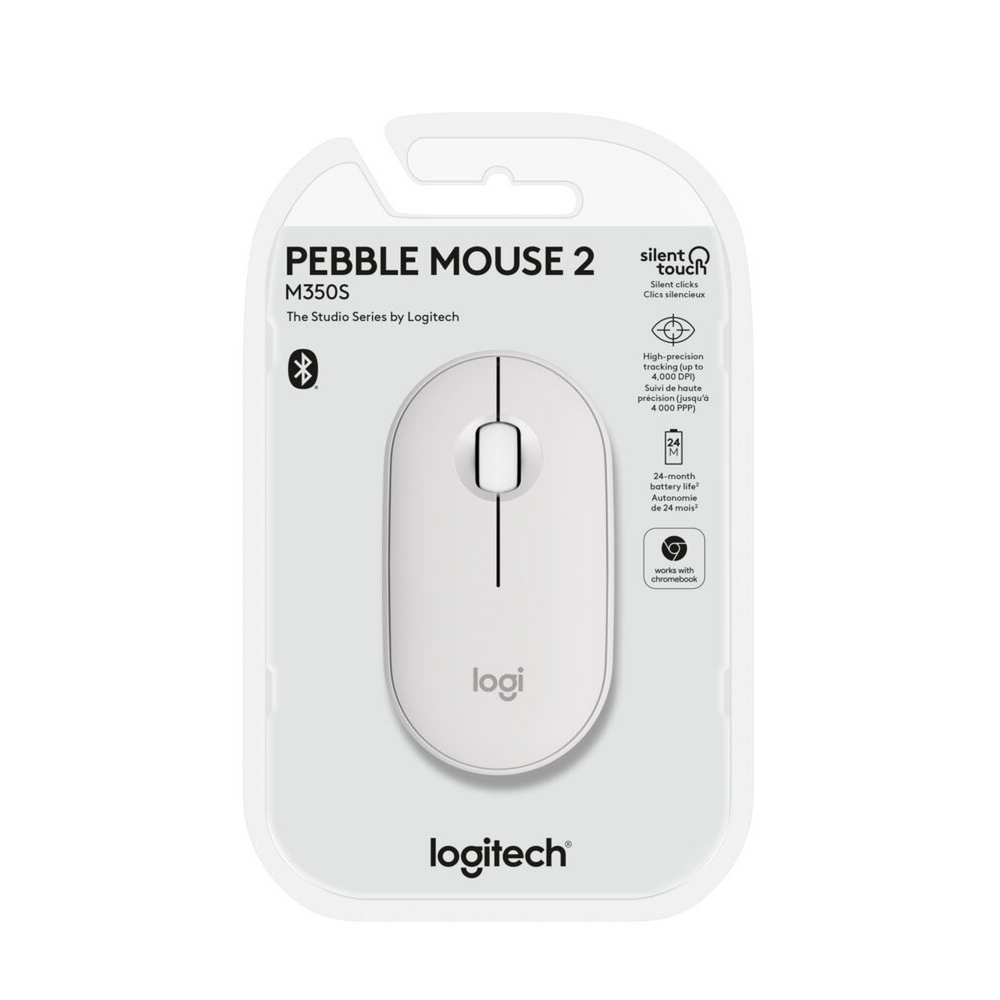 Mouse Logitech Pebble 2 Blanco M350S