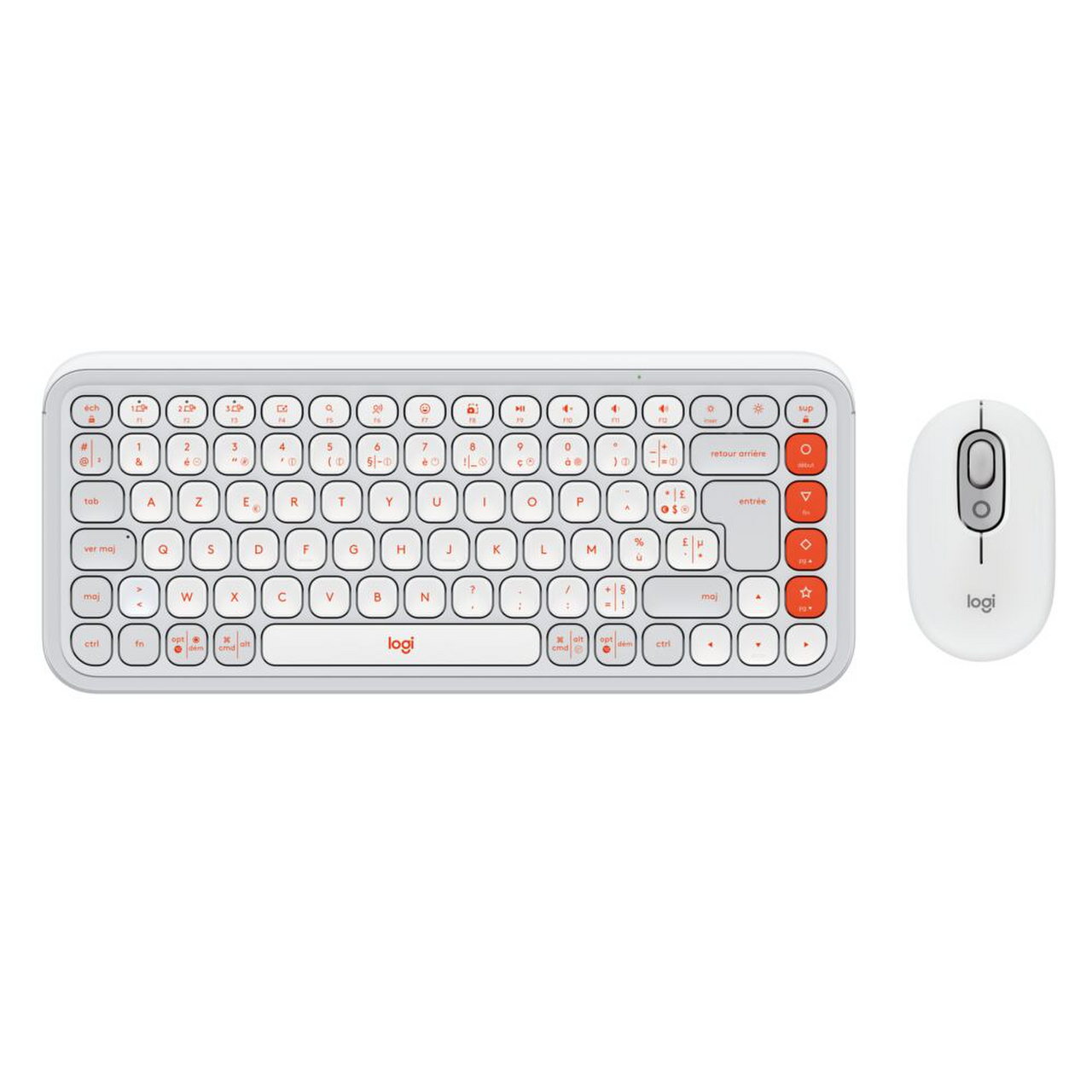 Combo Teclado + Mouse Inalam Pop Icon Logitech Blanco Esp