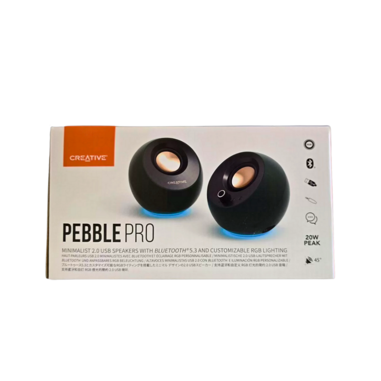 Parlantes Altavoces Creative Pebble Pro Negro