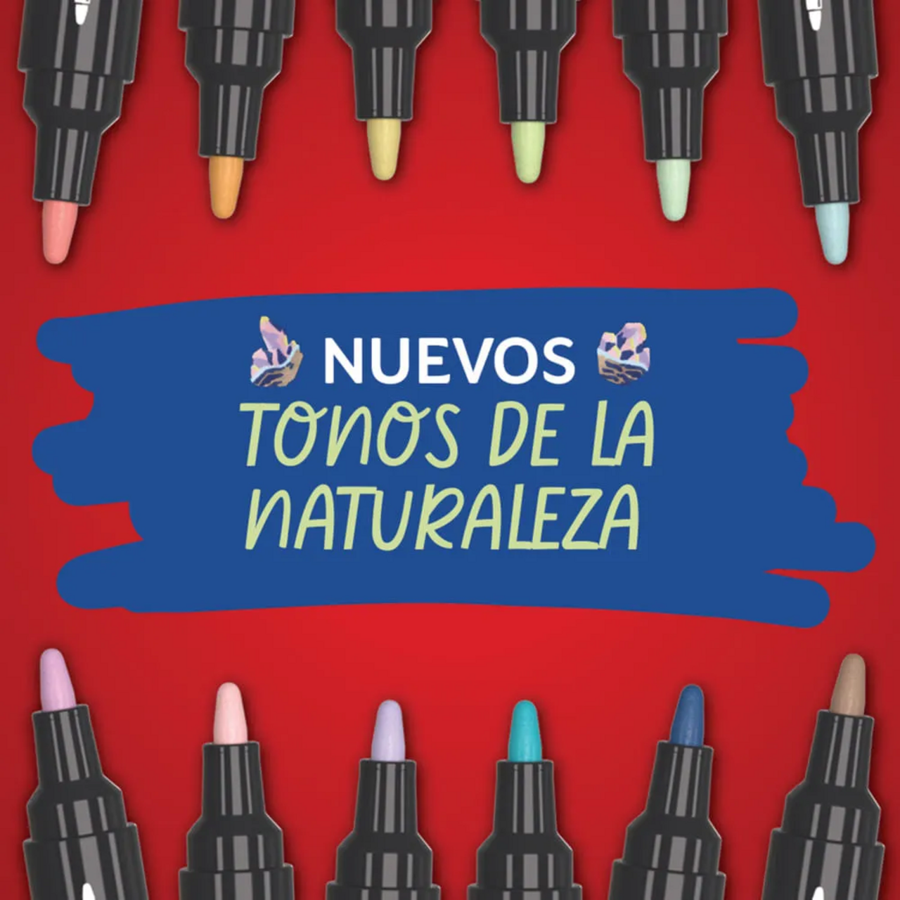 Set Lapices Acrilico Sharpie 12 Tonos Naturaleza Punta Bala