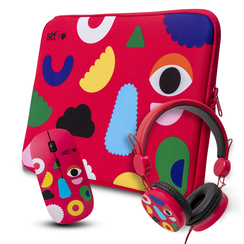 Pack 3 En 1 STF Funda 14 Audifono Mouse Alexsiordia